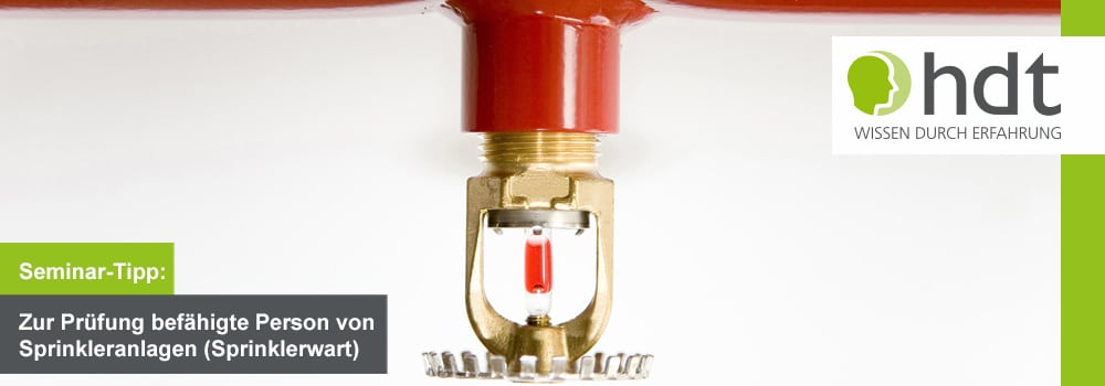 Seminar: Zur Prüfung befähigte Person von Sprinkleranlagen (Sprinklerwart)